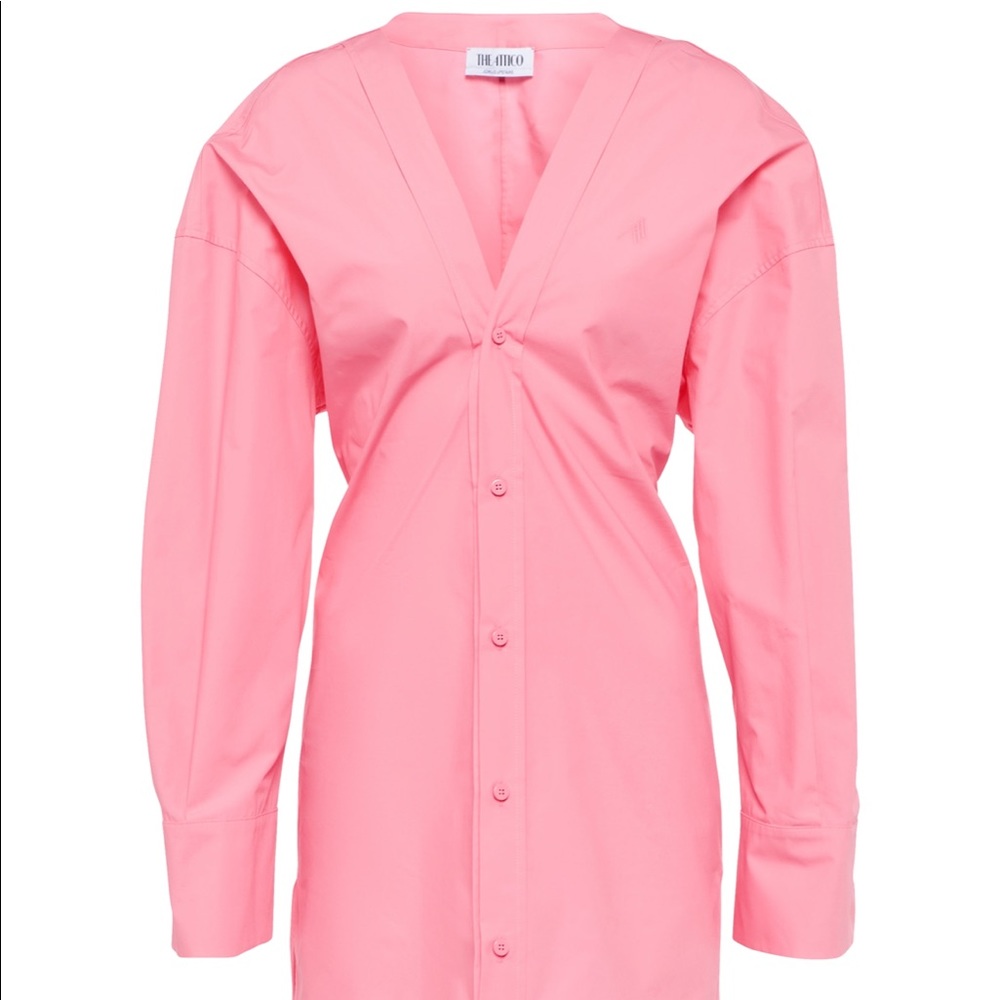 Attico pink button down dress